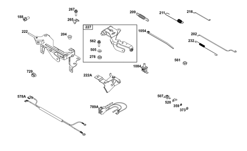 Controls Group Diagram and Parts List for 386777-3151-G1 200000 - 399999 Briggs and Stratton Engine